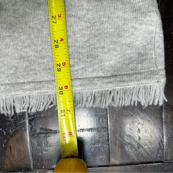 Vineyard Vines Heather Gray Open Front Fringe Cardigan Cashmere Blend Size XL - Picture 9 of 11